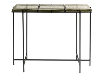 ICE - Rectangular glass and steel console table by KARE Design - view 2